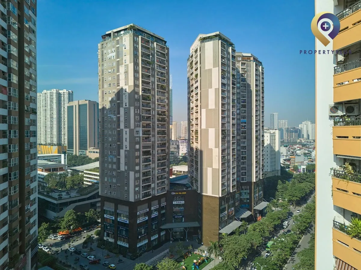 Toàn cảnh tòa nhà N04 Hoàng Đạo Thúy nhìn từ trên cao